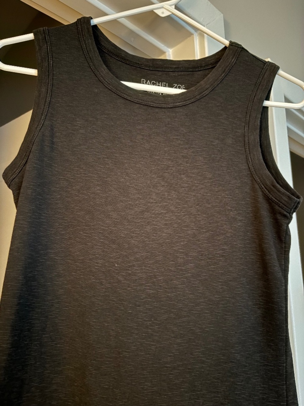 Rachel Zoe Black Ribbed Tank Top Women’s Small - Picture 5 of 5